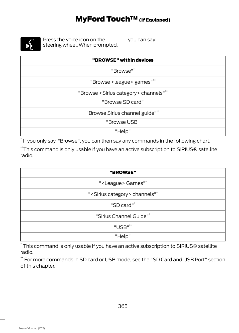 Myford touch | FORD 2013 Fusion v.3 User Manual | Page 368 / 458