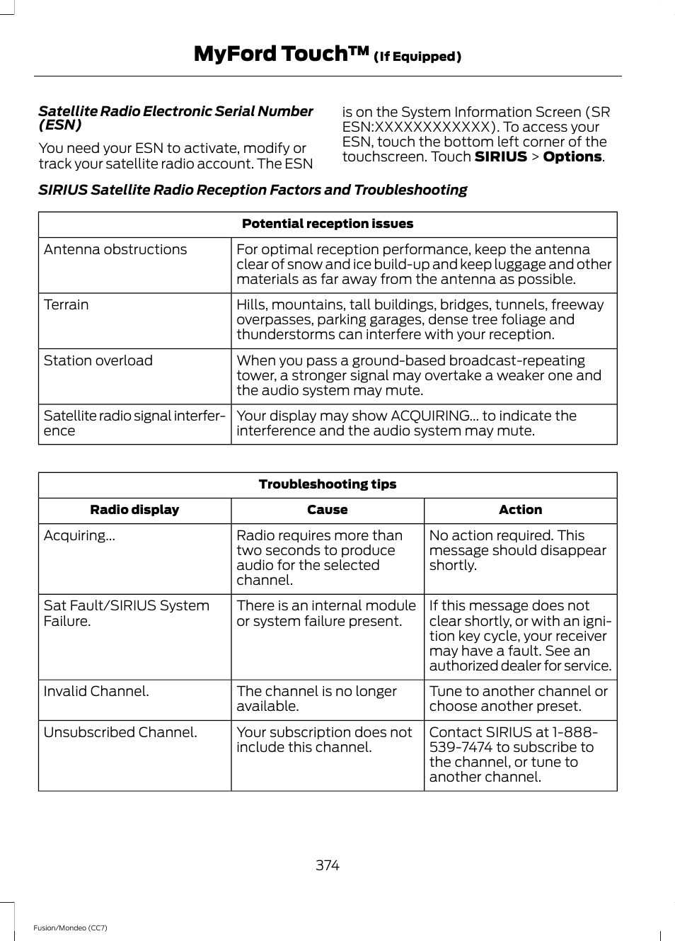 Myford touch | FORD 2013 Fusion v.3 User Manual | Page 377 / 458