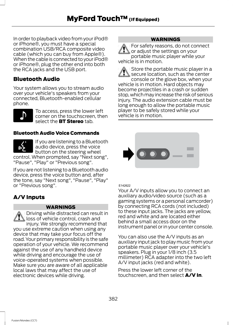 Myford touch | FORD 2013 Fusion v.3 User Manual | Page 385 / 458