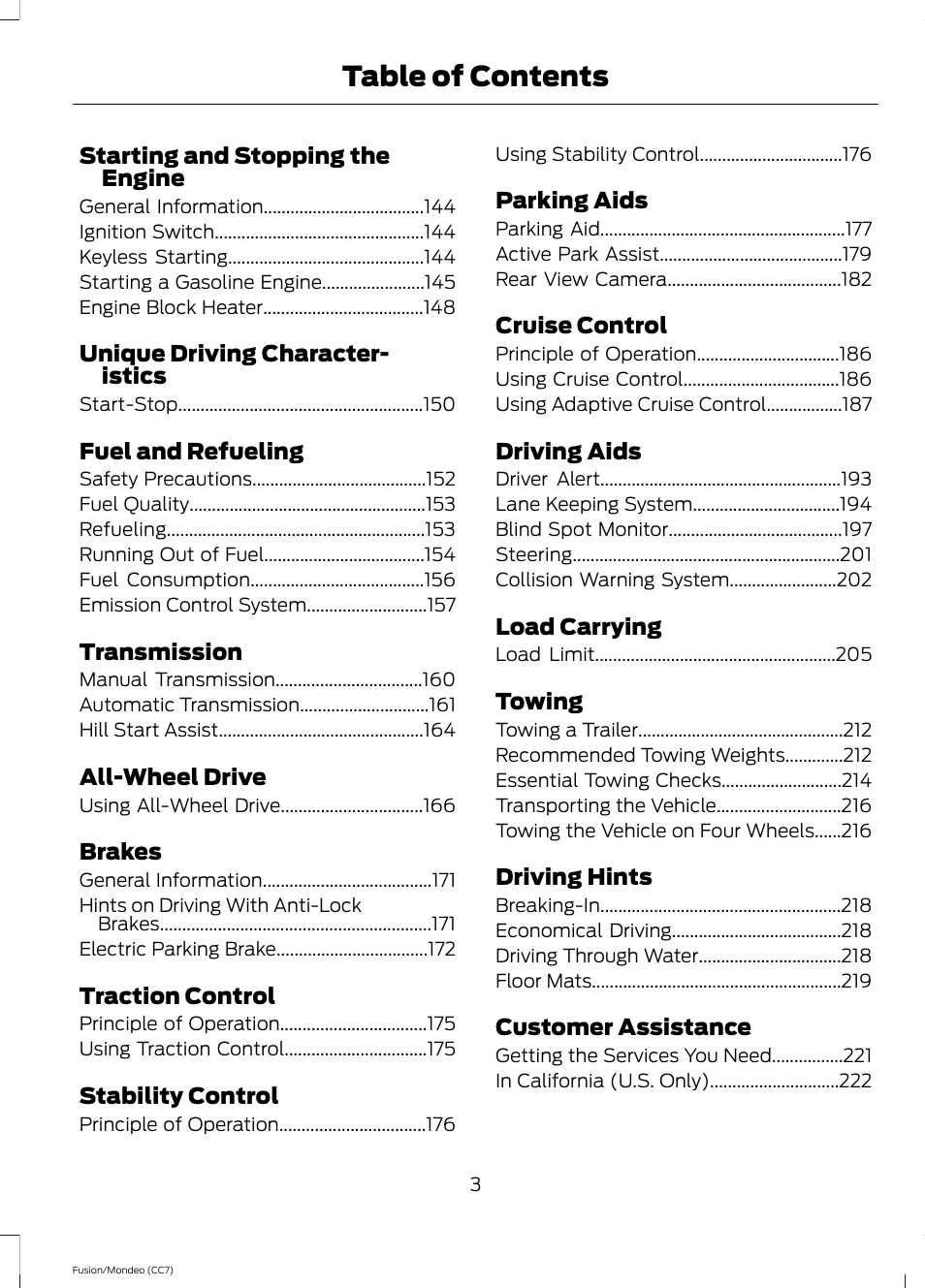 FORD 2013 Fusion v.3 User Manual | Page 6 / 458