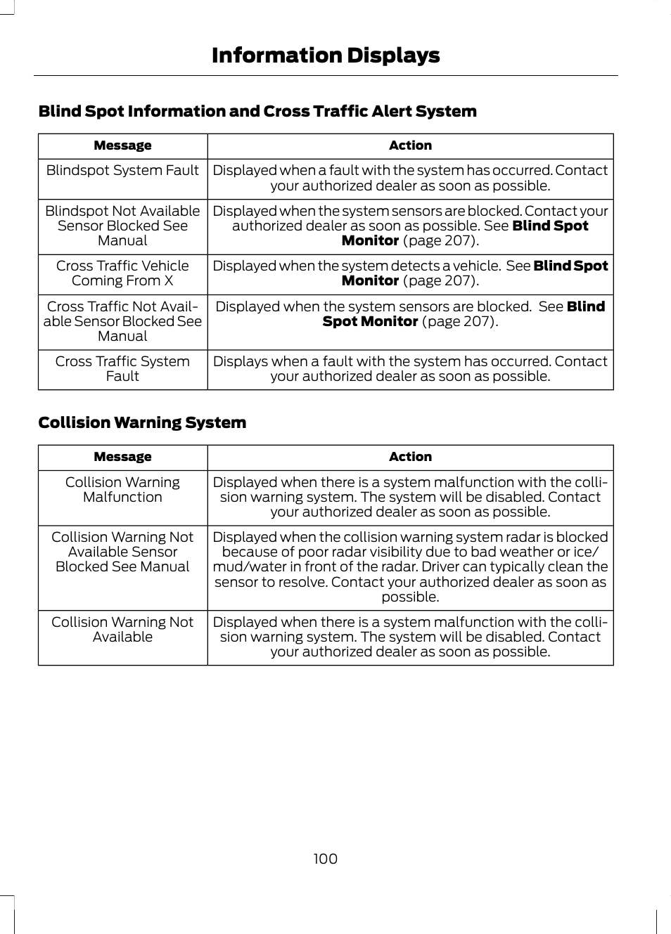 Information displays | FORD 2013 Fusion Hybrid v.1 User Manual | Page 102 / 461