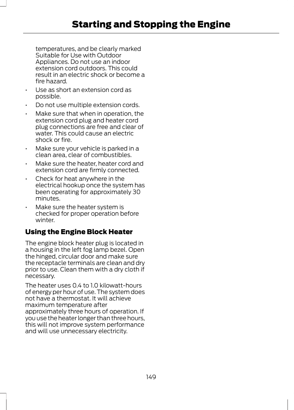 Starting and stopping the engine | FORD 2013 Fusion Hybrid v.1 User Manual | Page 151 / 461