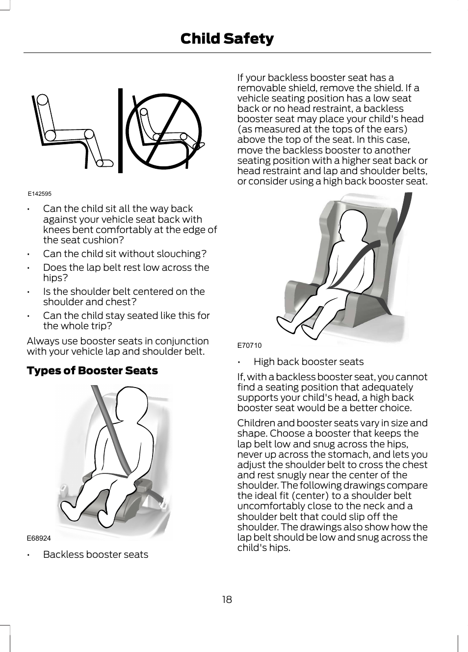 Child safety | FORD 2013 Fusion Hybrid v.1 User Manual | Page 20 / 461