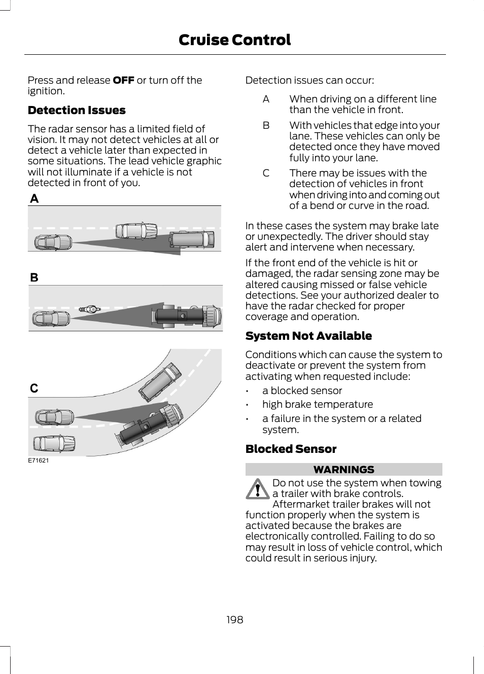 Cruise control | FORD 2013 Fusion Hybrid v.1 User Manual | Page 200 / 461