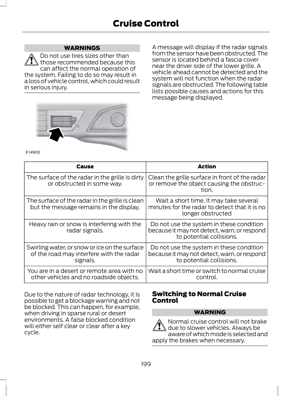 Cruise control | FORD 2013 Fusion Hybrid v.1 User Manual | Page 201 / 461