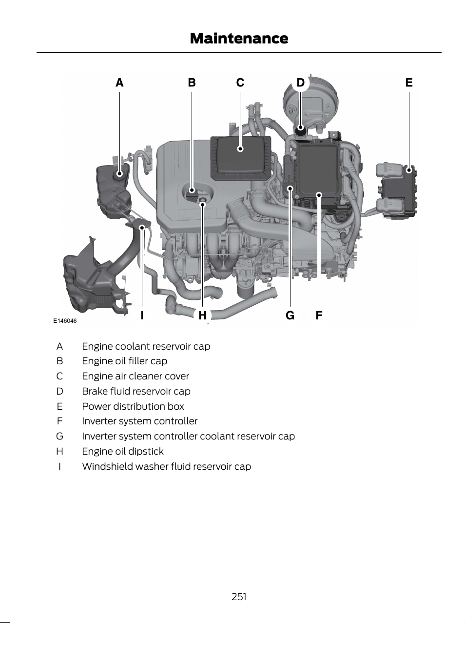 Maintenance | FORD 2013 Fusion Hybrid v.1 User Manual | Page 253 / 461