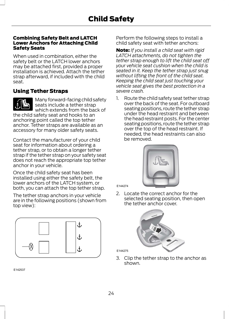 Child safety | FORD 2013 Fusion Hybrid v.1 User Manual | Page 26 / 461