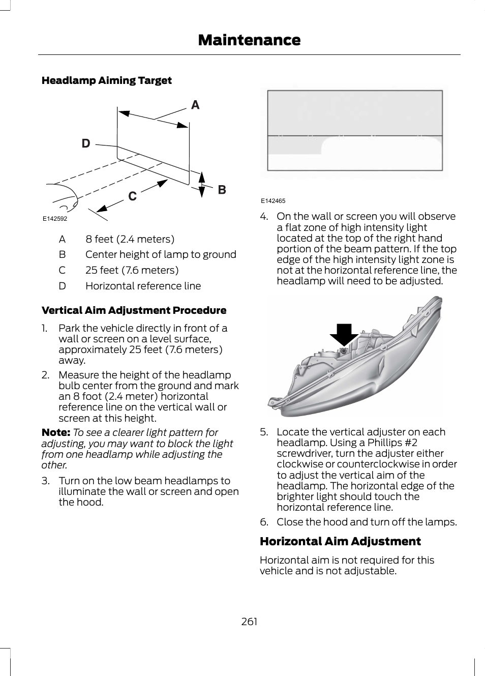 Maintenance | FORD 2013 Fusion Hybrid v.1 User Manual | Page 263 / 461