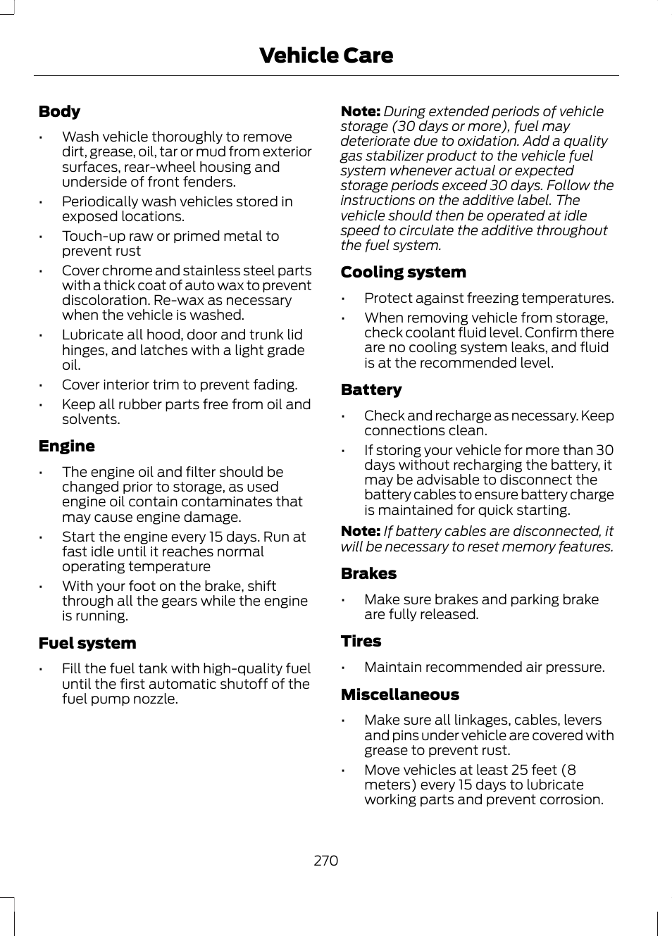 Vehicle care | FORD 2013 Fusion Hybrid v.1 User Manual | Page 272 / 461