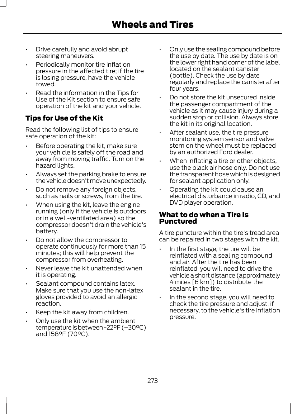 Wheels and tires | FORD 2013 Fusion Hybrid v.1 User Manual | Page 275 / 461