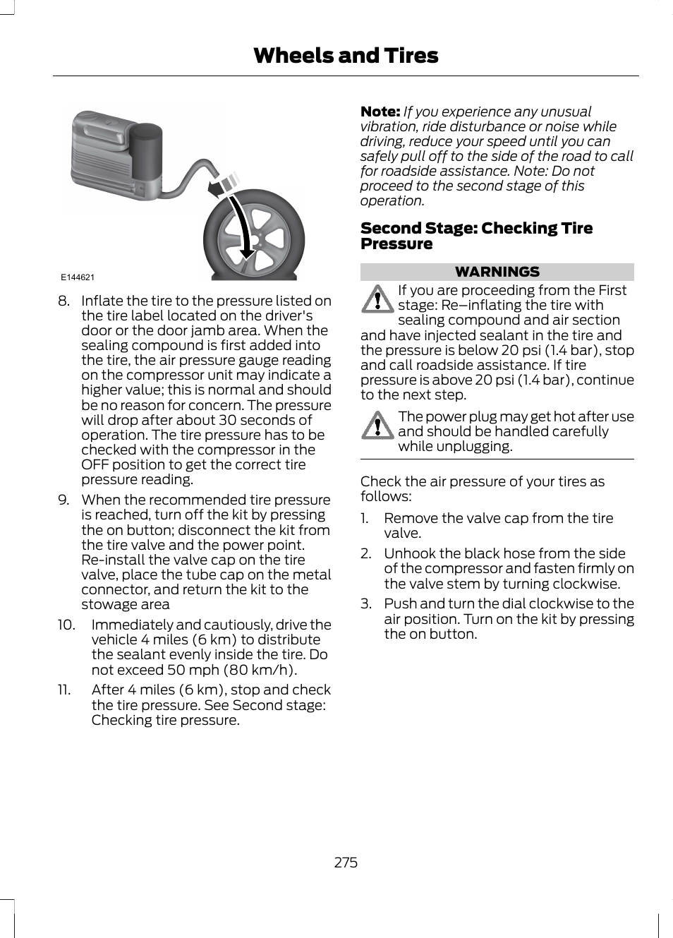 Wheels and tires | FORD 2013 Fusion Hybrid v.1 User Manual | Page 277 / 461
