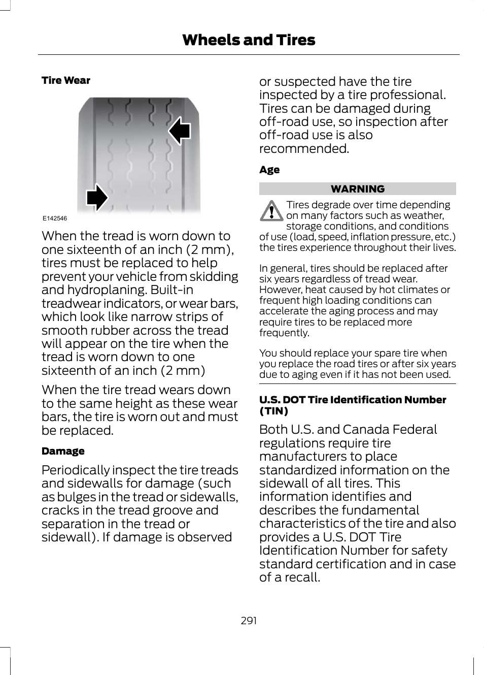 Wheels and tires | FORD 2013 Fusion Hybrid v.1 User Manual | Page 293 / 461