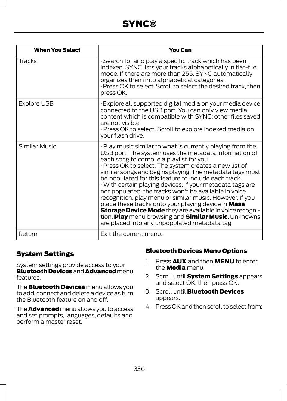 Sync | FORD 2013 Fusion Hybrid v.1 User Manual | Page 338 / 461