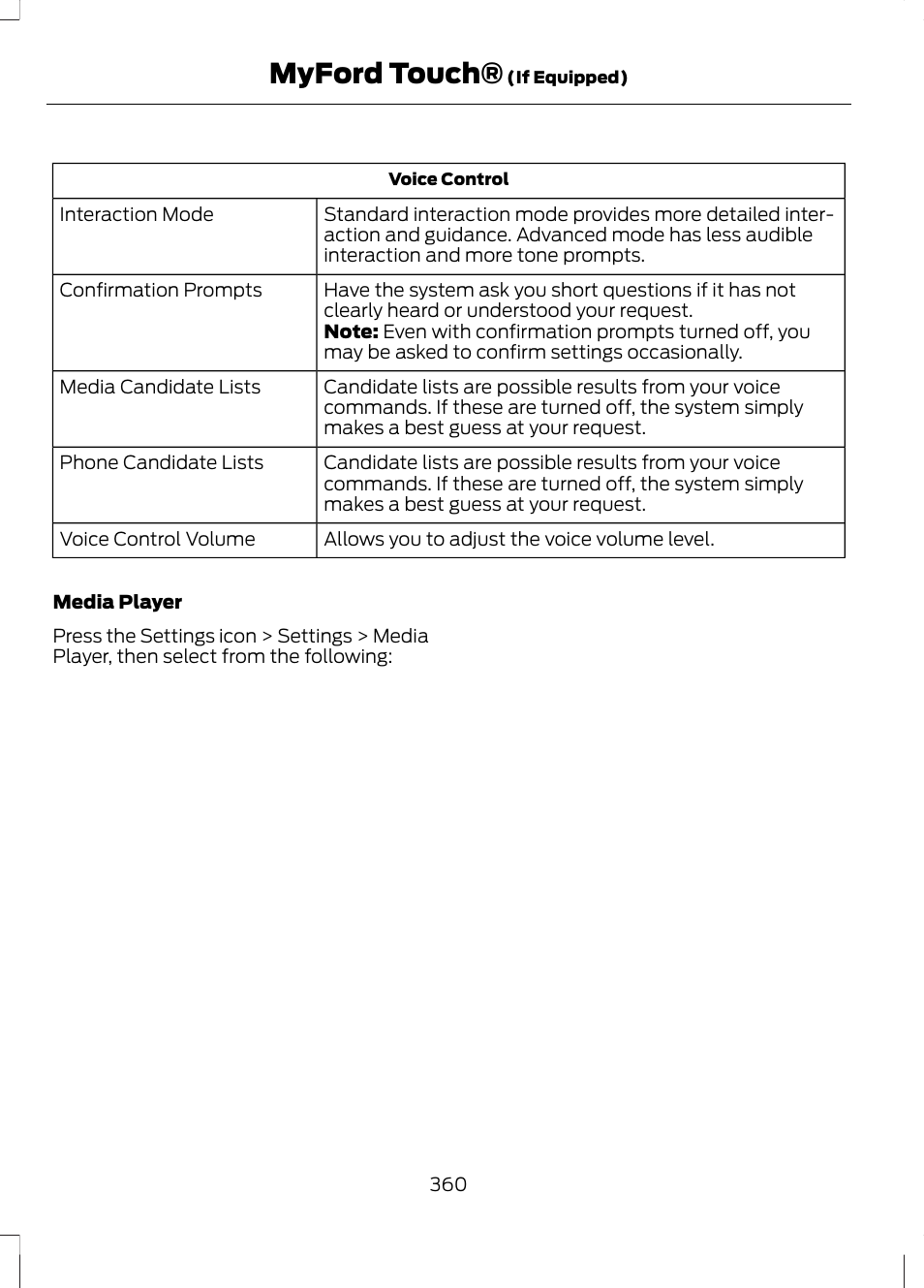 Myford touch | FORD 2013 Fusion Hybrid v.1 User Manual | Page 362 / 461