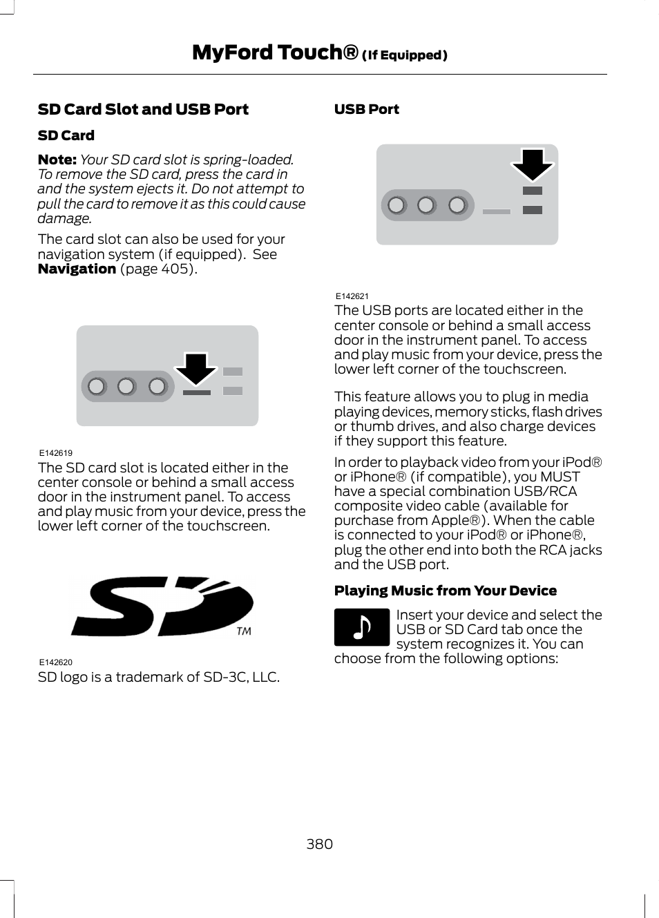 Myford touch | FORD 2013 Fusion Hybrid v.1 User Manual | Page 382 / 461