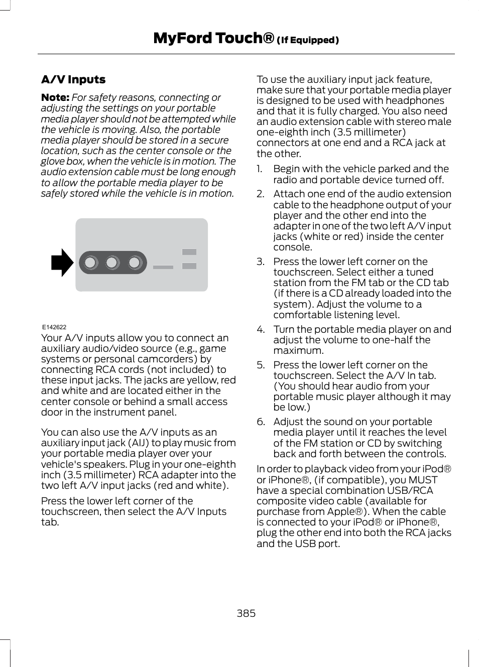 Myford touch | FORD 2013 Fusion Hybrid v.1 User Manual | Page 387 / 461