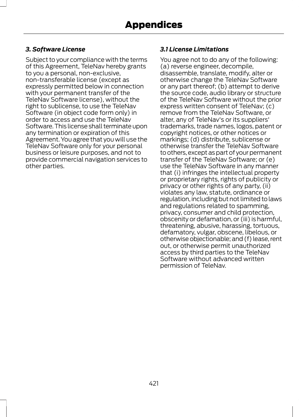 Appendices | FORD 2013 Fusion Hybrid v.1 User Manual | Page 423 / 461