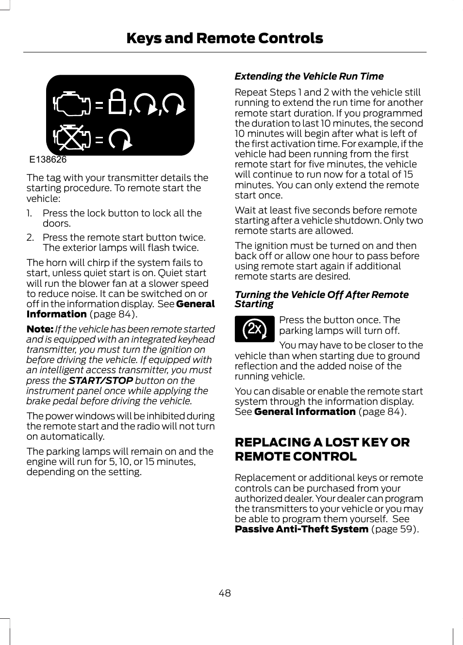 Replacing a lost key or remote control, Replacing a lost key or remote, Control | Keys and remote controls | FORD 2013 Fusion Hybrid v.1 User Manual | Page 50 / 461