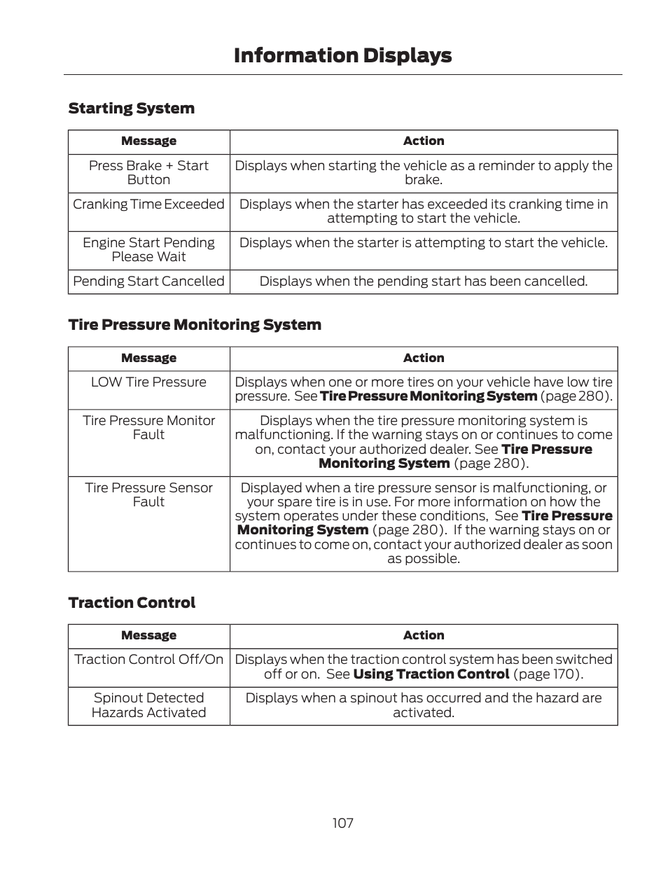 Information displays | FORD 2013 Fusion Hybrid v.2 User Manual | Page 110 / 470