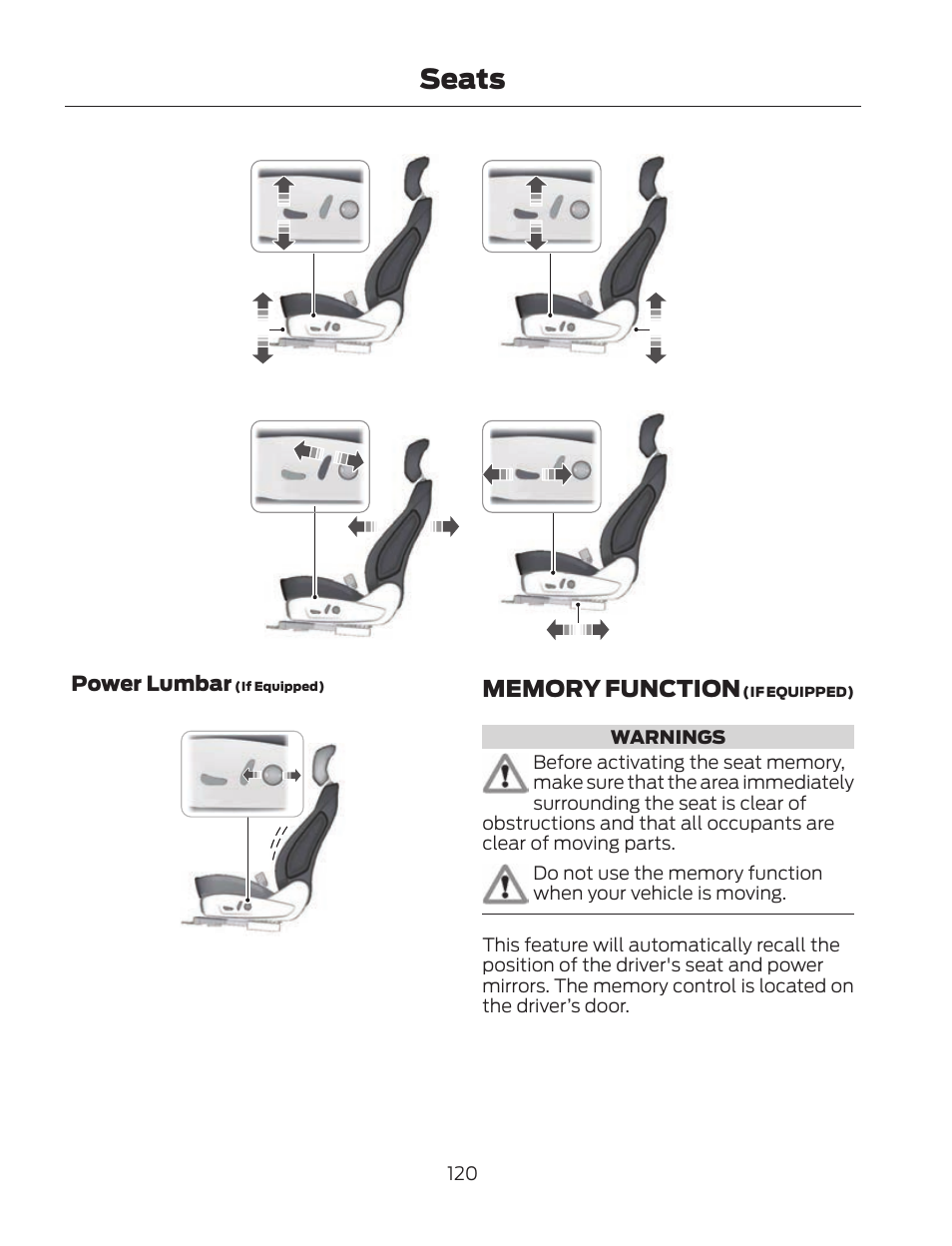 Seats | FORD 2013 Fusion Hybrid v.2 User Manual | Page 123 / 470