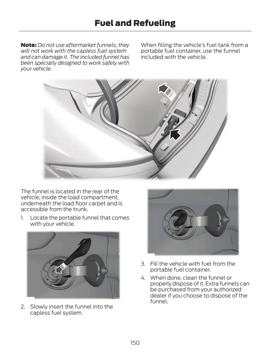 Fuel and refueling | FORD 2013 Fusion Hybrid v.2 User Manual | Page 153 / 470