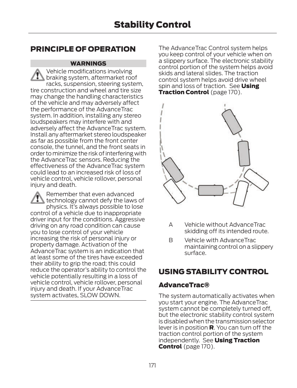 Stability control | FORD 2013 Fusion Hybrid v.2 User Manual | Page 174 / 470