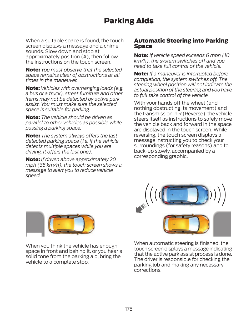 Parking aids | FORD 2013 Fusion Hybrid v.2 User Manual | Page 178 / 470