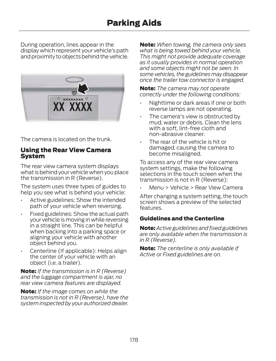 Parking aids | FORD 2013 Fusion Hybrid v.2 User Manual | Page 181 / 470