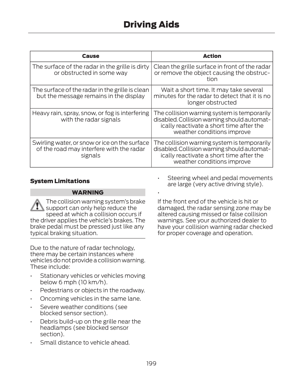 Driving aids | FORD 2013 Fusion Hybrid v.2 User Manual | Page 202 / 470