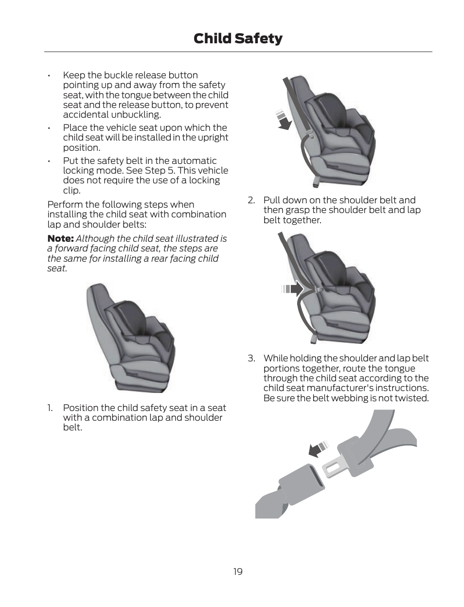 Child safety | FORD 2013 Fusion Hybrid v.2 User Manual | Page 22 / 470