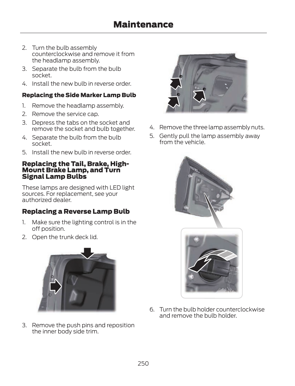 Maintenance | FORD 2013 Fusion Hybrid v.2 User Manual | Page 253 / 470