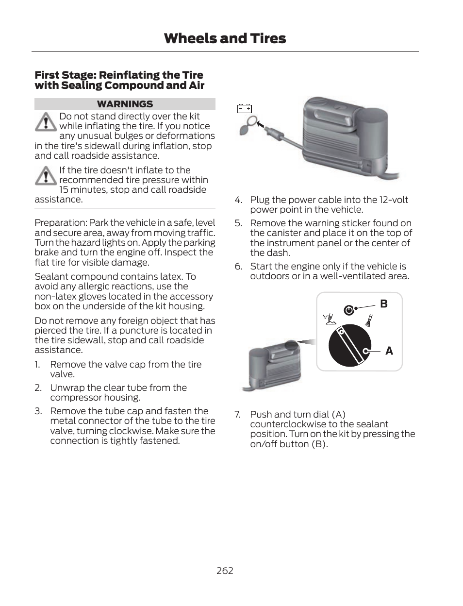 Wheels and tires | FORD 2013 Fusion Hybrid v.2 User Manual | Page 265 / 470
