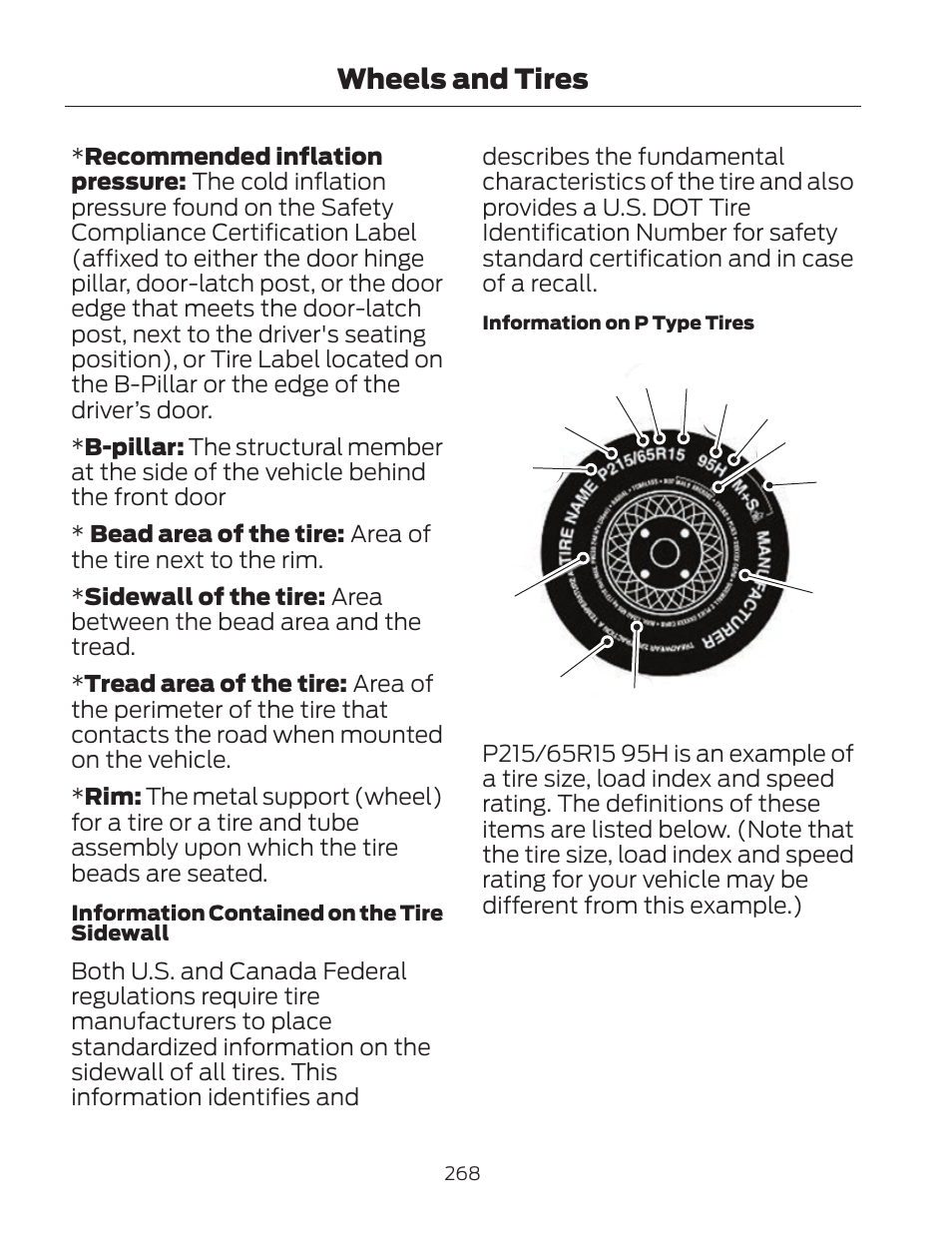Wheels and tires | FORD 2013 Fusion Hybrid v.2 User Manual | Page 271 / 470