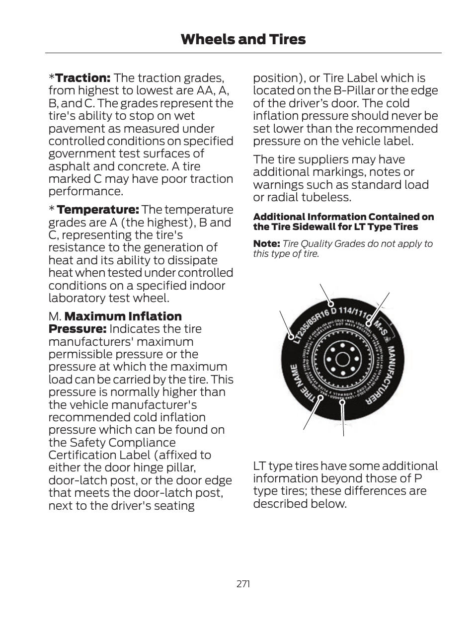 Wheels and tires | FORD 2013 Fusion Hybrid v.2 User Manual | Page 274 / 470