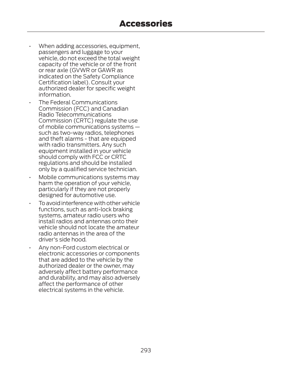 Accessories | FORD 2013 Fusion Hybrid v.2 User Manual | Page 296 / 470