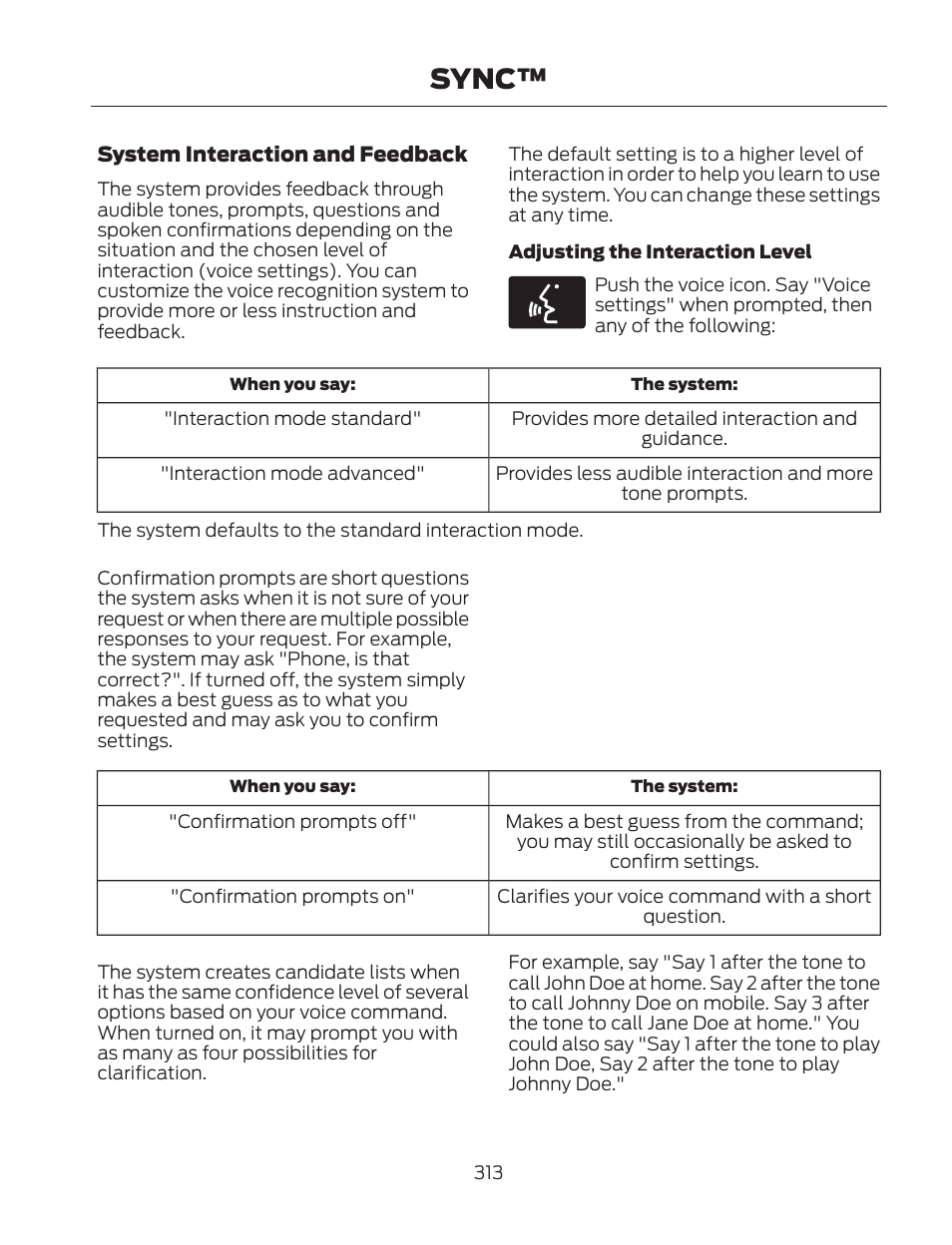 Sync | FORD 2013 Fusion Hybrid v.2 User Manual | Page 316 / 470