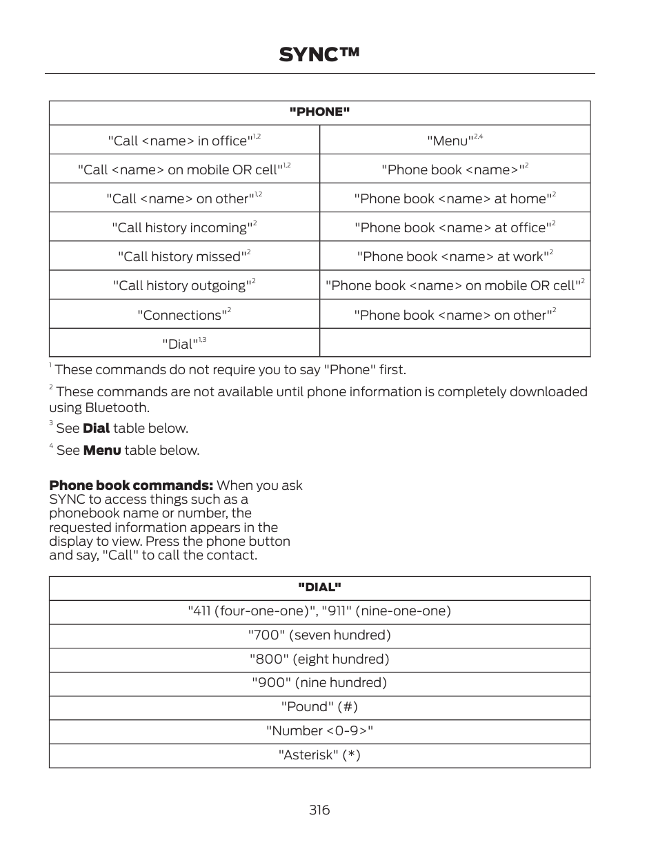 Sync | FORD 2013 Fusion Hybrid v.2 User Manual | Page 319 / 470