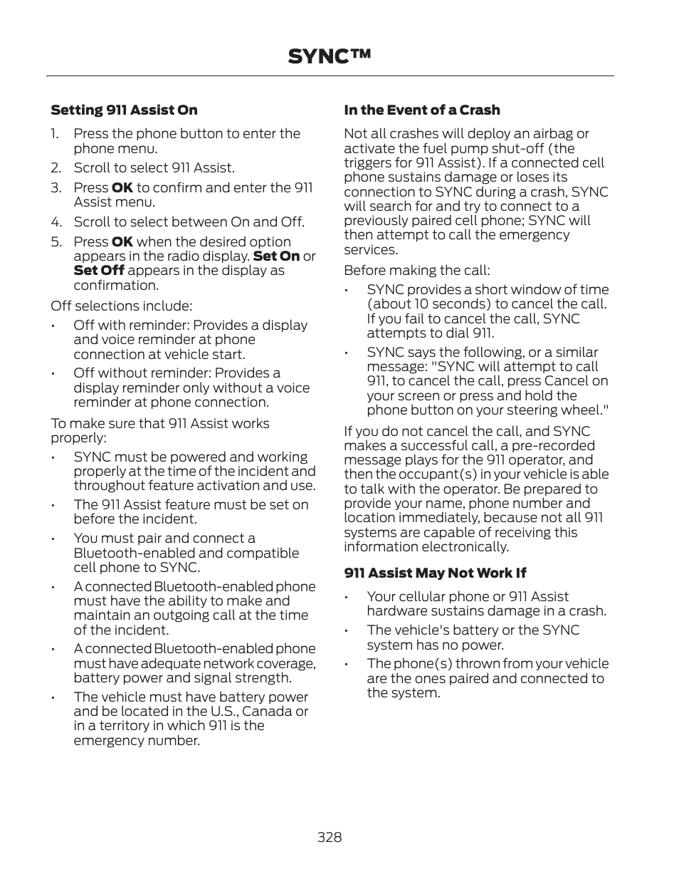 Sync | FORD 2013 Fusion Hybrid v.2 User Manual | Page 331 / 470