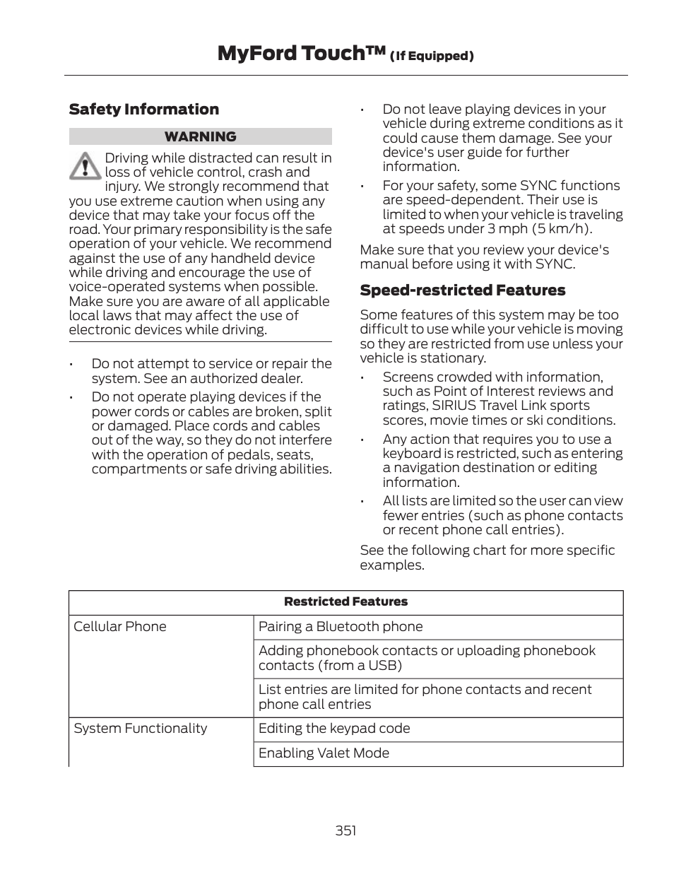 Myford touch | FORD 2013 Fusion Hybrid v.2 User Manual | Page 354 / 470