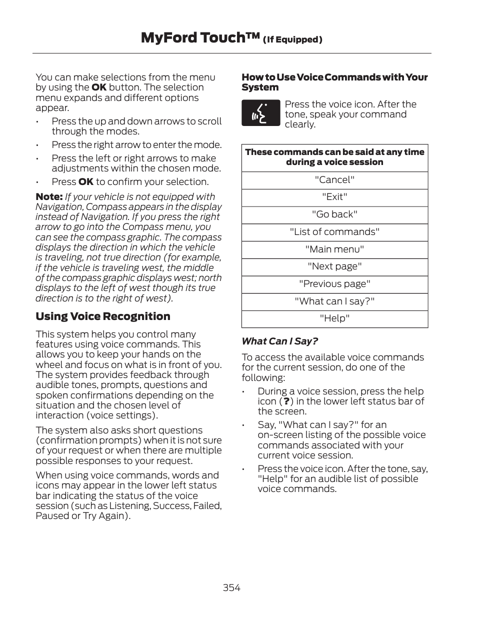 Myford touch | FORD 2013 Fusion Hybrid v.2 User Manual | Page 357 / 470