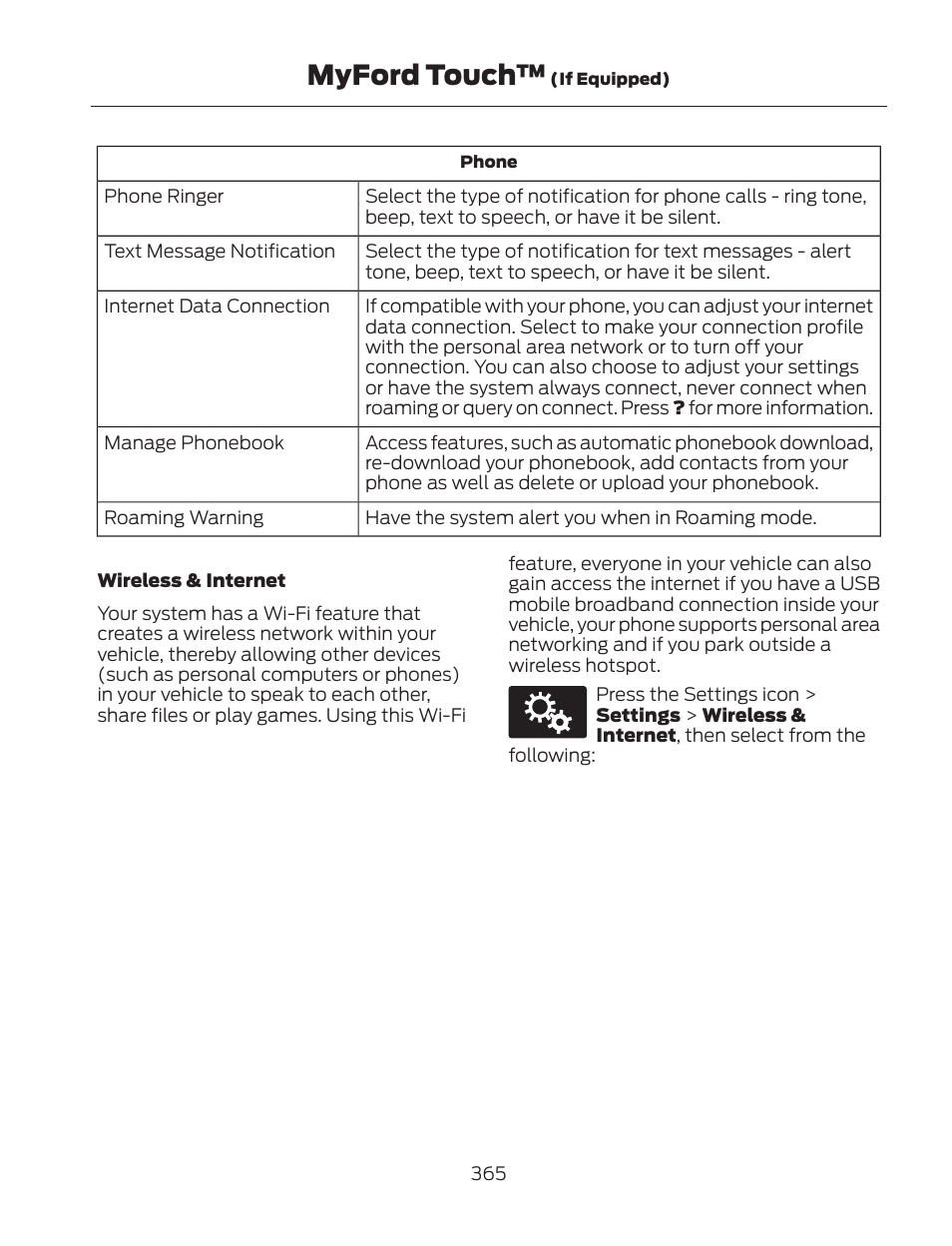 Myford touch | FORD 2013 Fusion Hybrid v.2 User Manual | Page 368 / 470