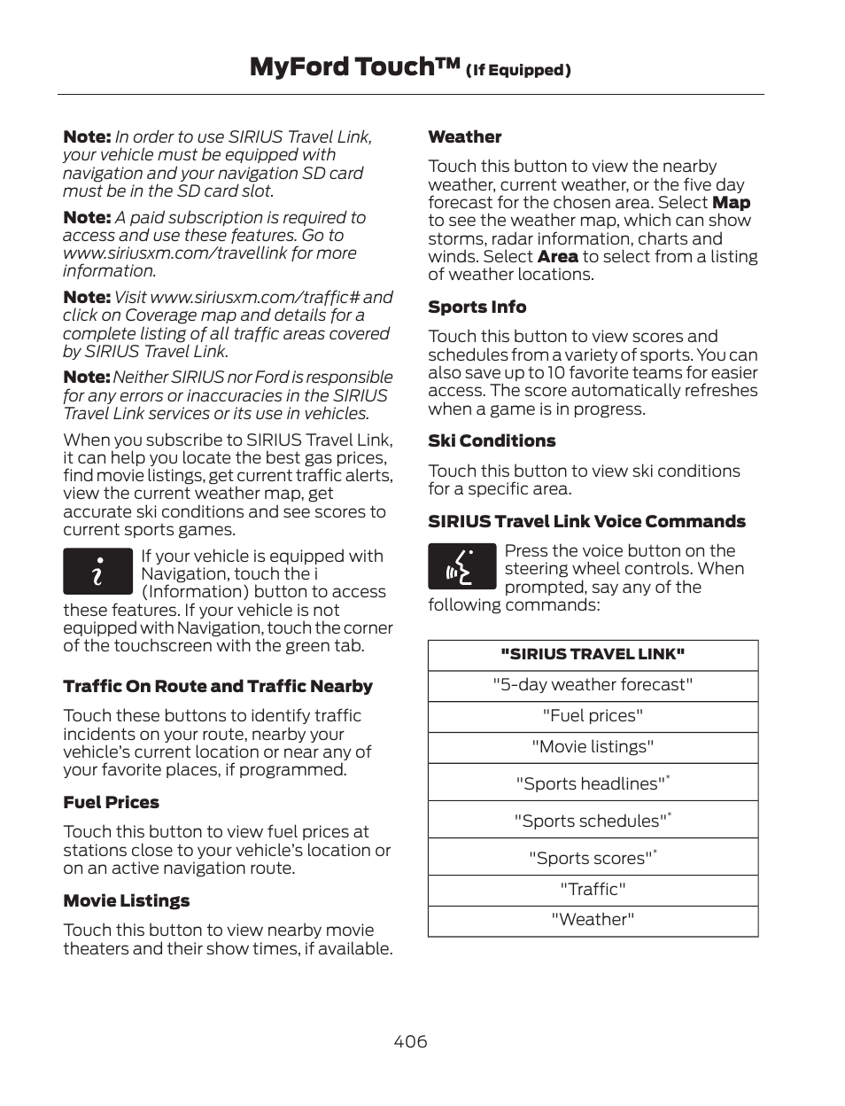 Myford touch | FORD 2013 Fusion Hybrid v.2 User Manual | Page 409 / 470