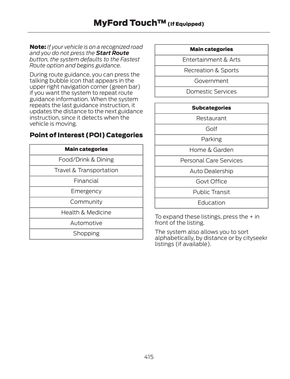 Myford touch | FORD 2013 Fusion Hybrid v.2 User Manual | Page 418 / 470
