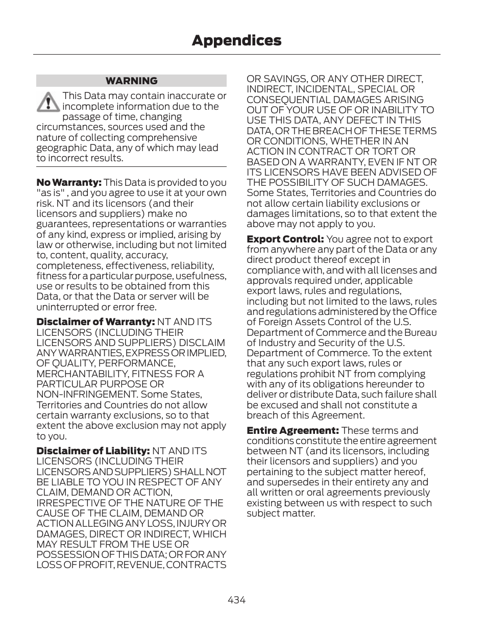 Appendices | FORD 2013 Fusion Hybrid v.2 User Manual | Page 437 / 470