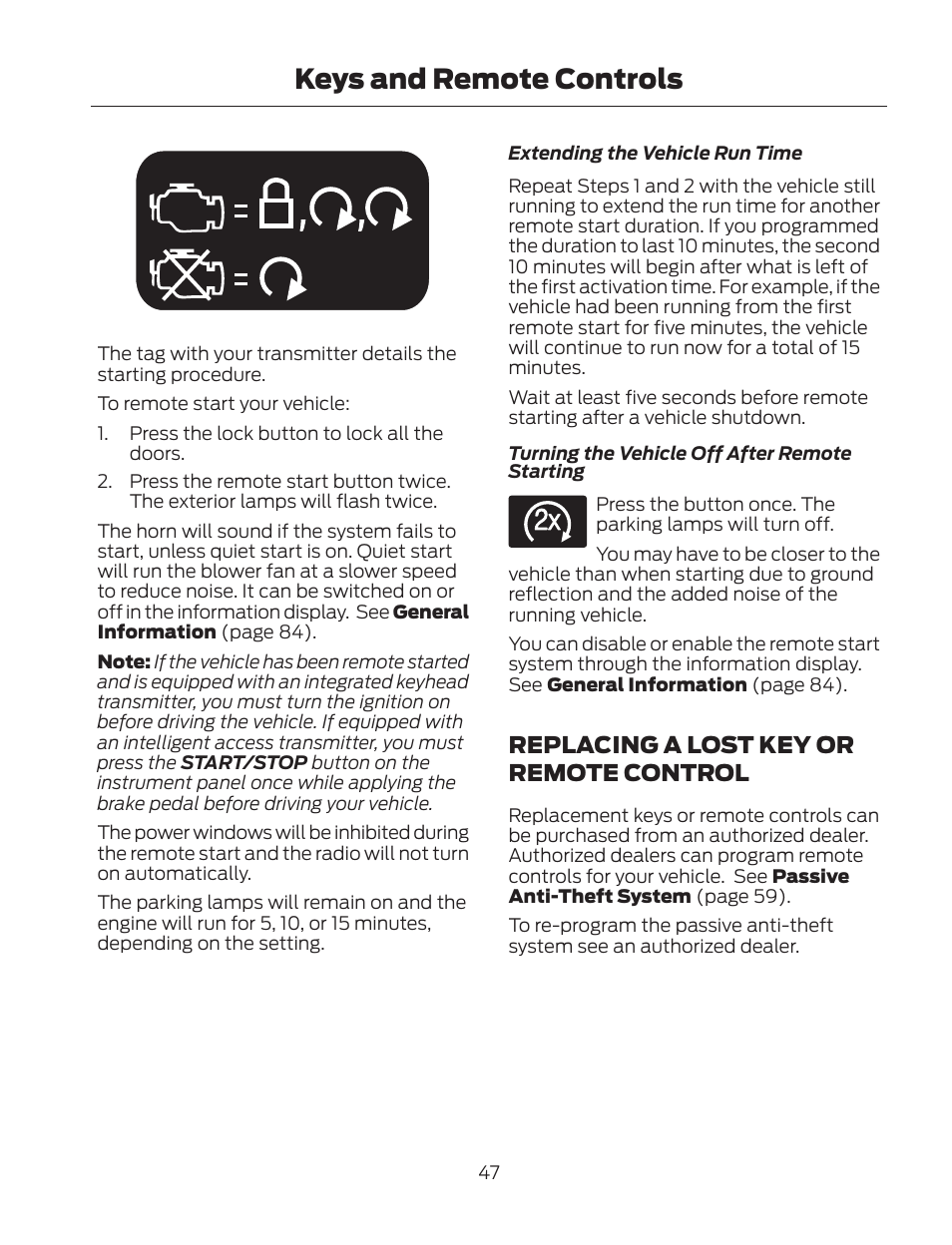 Keys and remote controls, Replacing a lost key or remote control | FORD 2013 Fusion Hybrid v.2 User Manual | Page 50 / 470