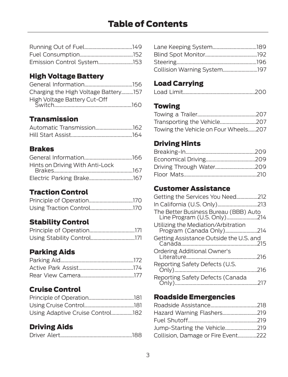 FORD 2013 Fusion Hybrid v.2 User Manual | Page 6 / 470