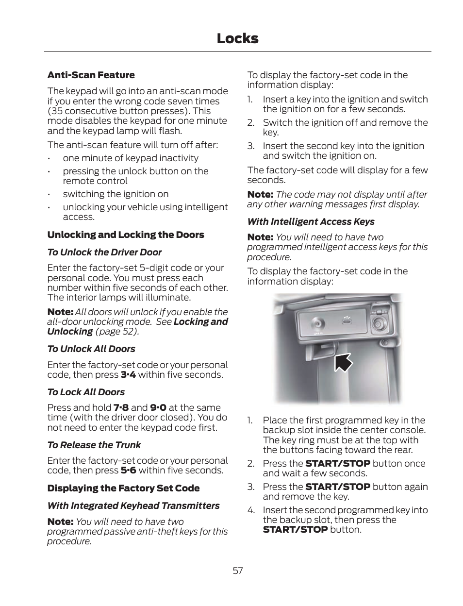 Locks | FORD 2013 Fusion Hybrid v.2 User Manual | Page 60 / 470