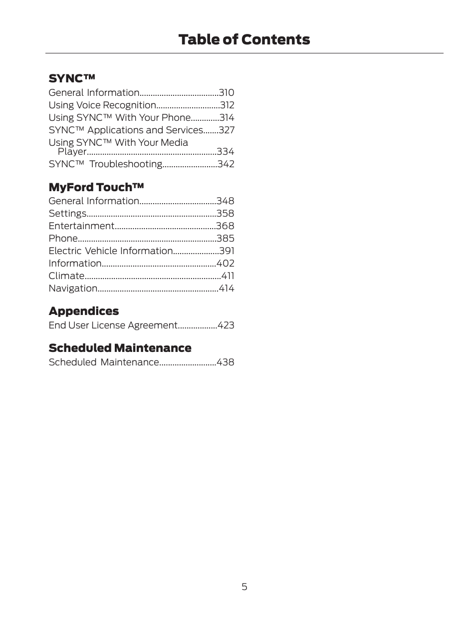 FORD 2013 Fusion Hybrid v.2 User Manual | Page 8 / 470