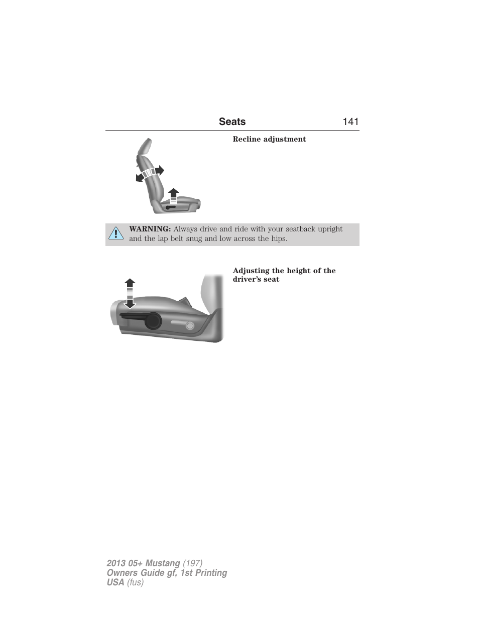 FORD 2013 Mustang v.1 User Manual | Page 141 / 437
