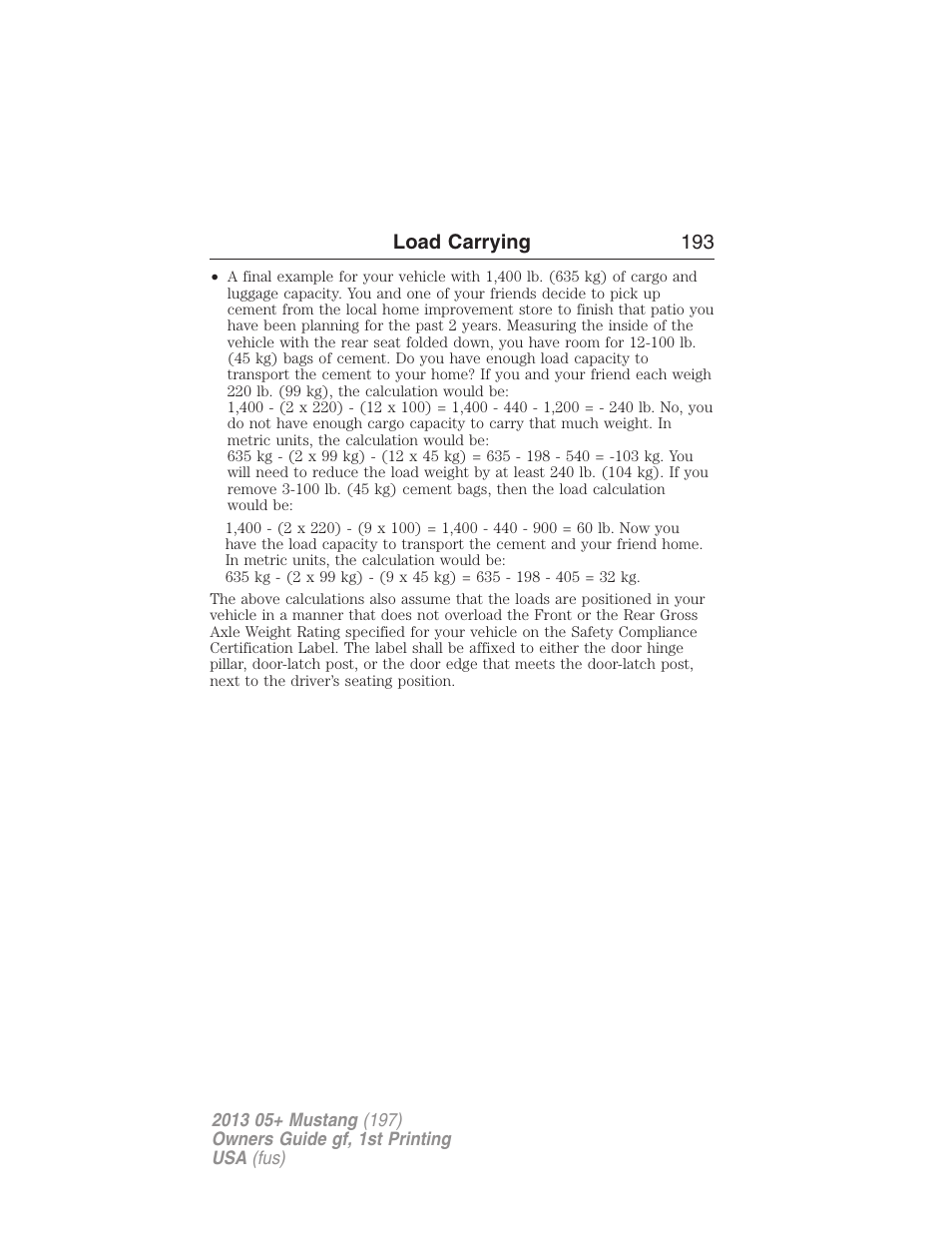 FORD 2013 Mustang v.1 User Manual | Page 193 / 437
